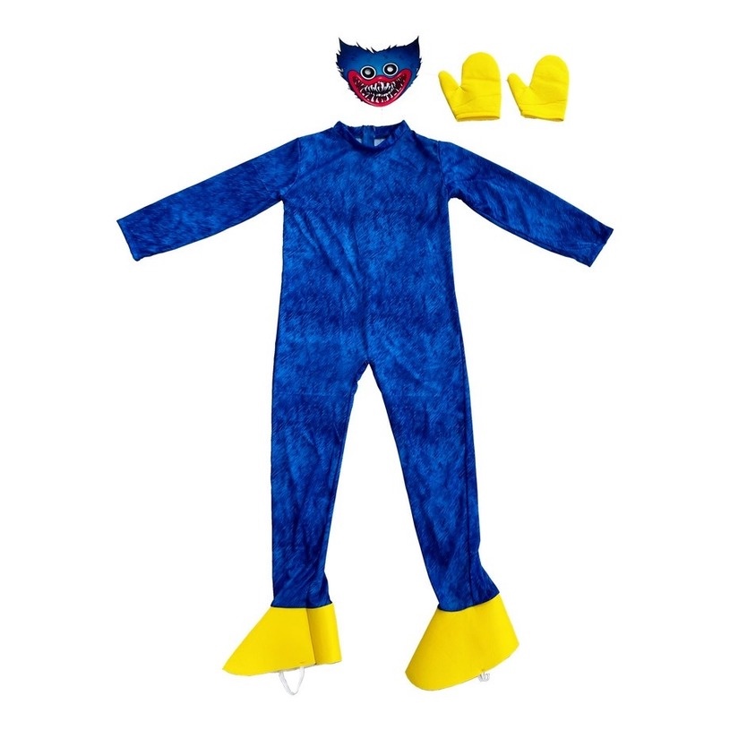 4 chiếc / bộ  Bộ quần áo và mặt nạ hình nhân vật Poppy Playtime Huggy Wuggy cho tiệc hóa trang