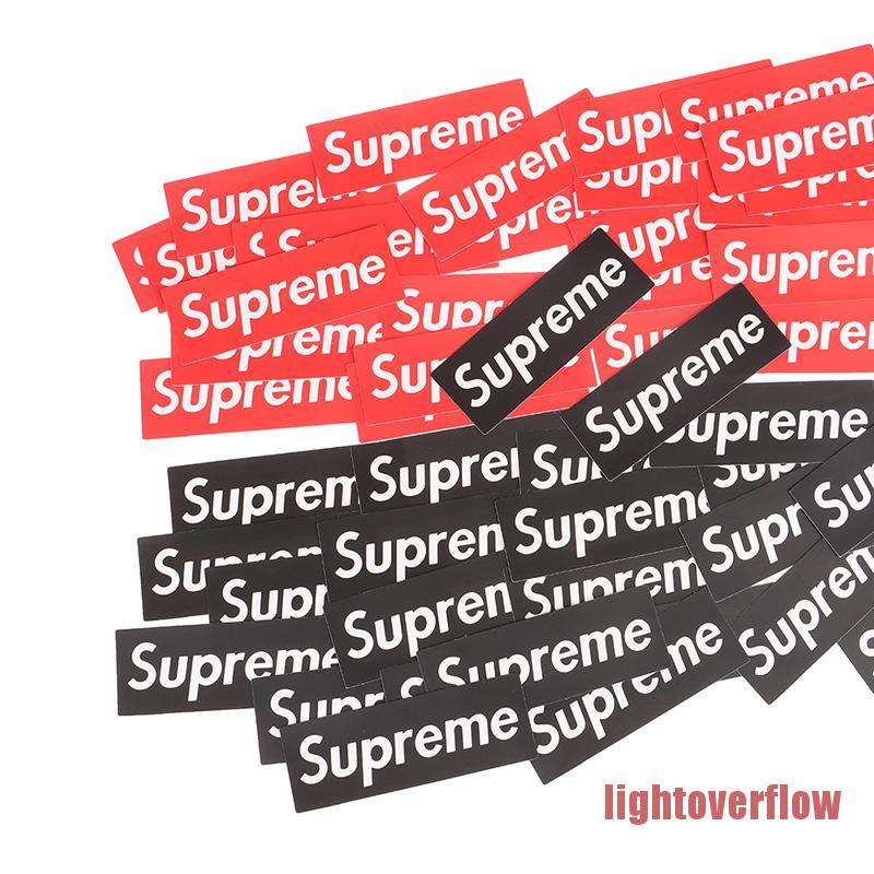 Set 50 Nhãn Dán In Logo Supreme Dùng Trang Trí