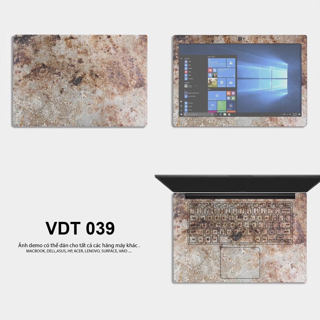 Miếng Dán Skin Laptop mẫu Vân Đá - Decal Dán có cho Dell, Hp, Asus, Lenovo, Acer, MSI, Surface,Vaio, Macbook