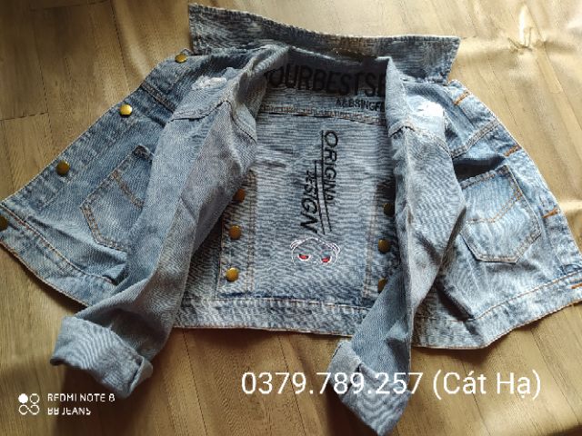 [Sỉ] Áo khoác jean nữ giá sỉ form lững dưới 58Kg Hambuger-Hongkong-Original hàng shop