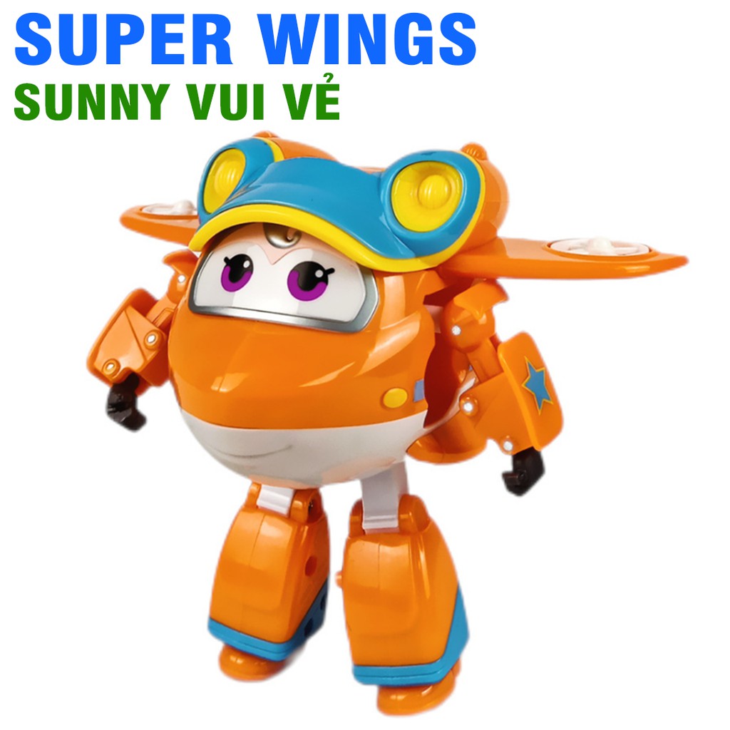 Đồ chơi Robot biến hình cỡ lớn Sunny vui vẻ mô hình máy bay bằng nhựa cao cấp super wings