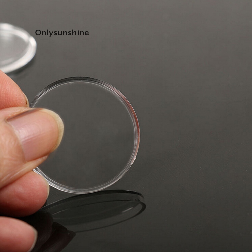Bộ 10 Vòng Nhựa Trong Suốt 27mm Giữ Tiền Xu
