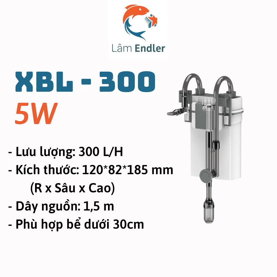 Máy lọc treo Xiaoli Sunsun XBL 300, 400, 500, 600 có hút vàng, máy lọc nước hồ cá cảnh chính hãng