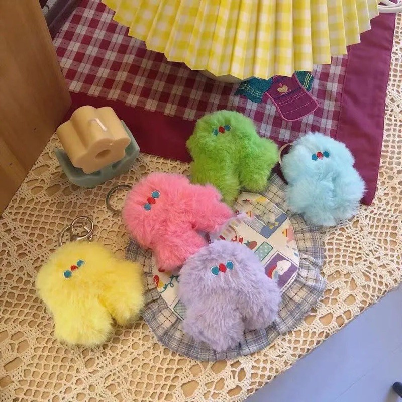Móc khoá monster Hàn Quốc lông xù dễ thương