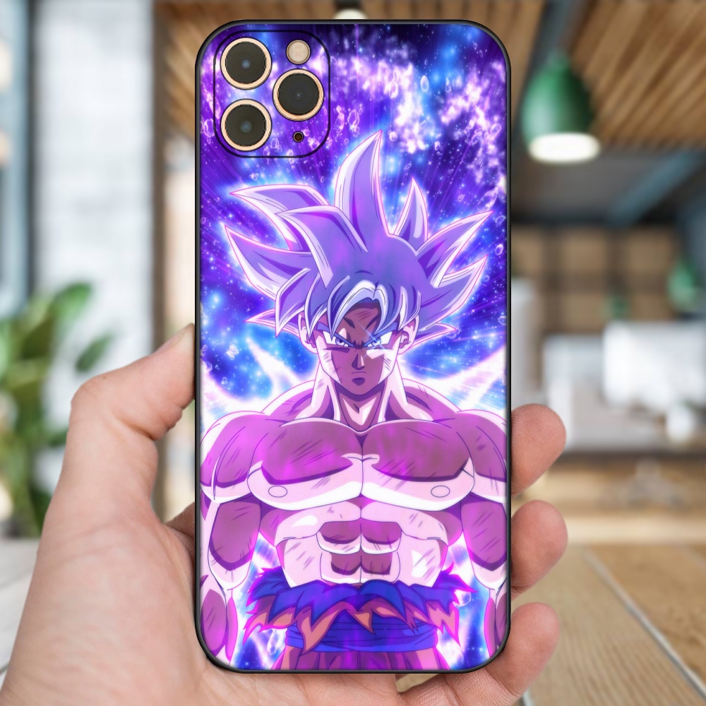 Ốp lưng iPhone 11 Pro Max dẻo đen cạnh vuông in hình Goku Dragon Ball