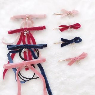 Cột tóc kẹp tóc kẹp mái nơ nhung