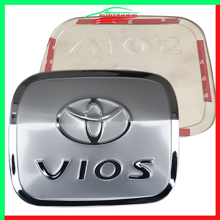 Ốp nắp xăng Vios 2008-2013 mạ crom bảo vệ chống trầy trang trí ô tô