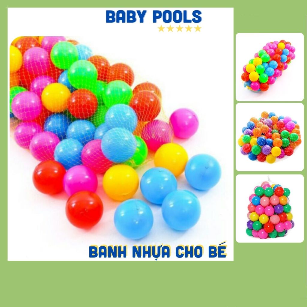 Banh nhựa cho bé chơi trong nhà| banh cứng , xịn | Túi 30 banh