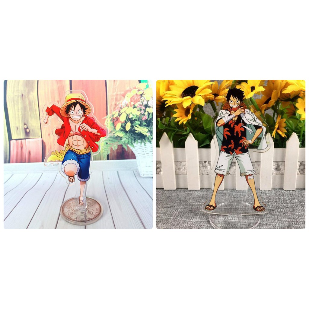 Standee One piece Luffy đảo hải tặc Tượng Acrylic Standee Anime mica chibi trang trí trưng bày mô hình