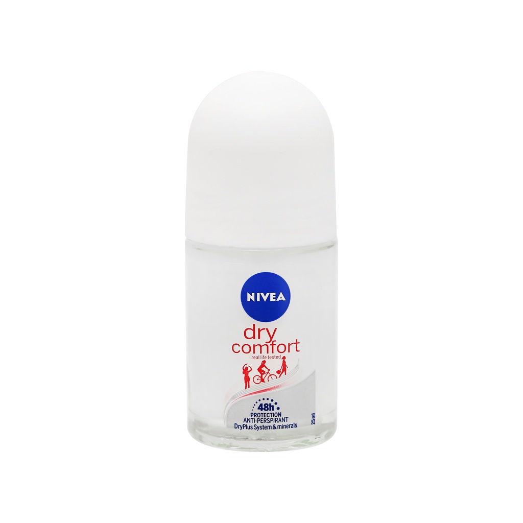 Lăn khử mùi |Nivea Dry Comfort |Giúp kiểm soát tiết mồ hôi, ngăn mùi hiệu quả, khô thoáng trong hoạt động (Lọ 25ml)