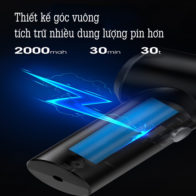 [XẢ KHO] Máy hút bụi cầm tay mini, máy hút bụi không dây đa năng lực hút mạnh, pin 2000mAh sử dụng hút bụi ô tô, nhà cửa