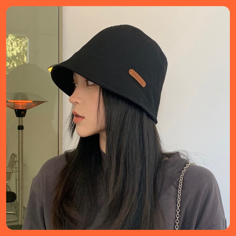 Mũ Bucket màu trơn cao cấp nón vành nam nữ phong cách unisex thời trang cá tính thêu chữ HANDMADE