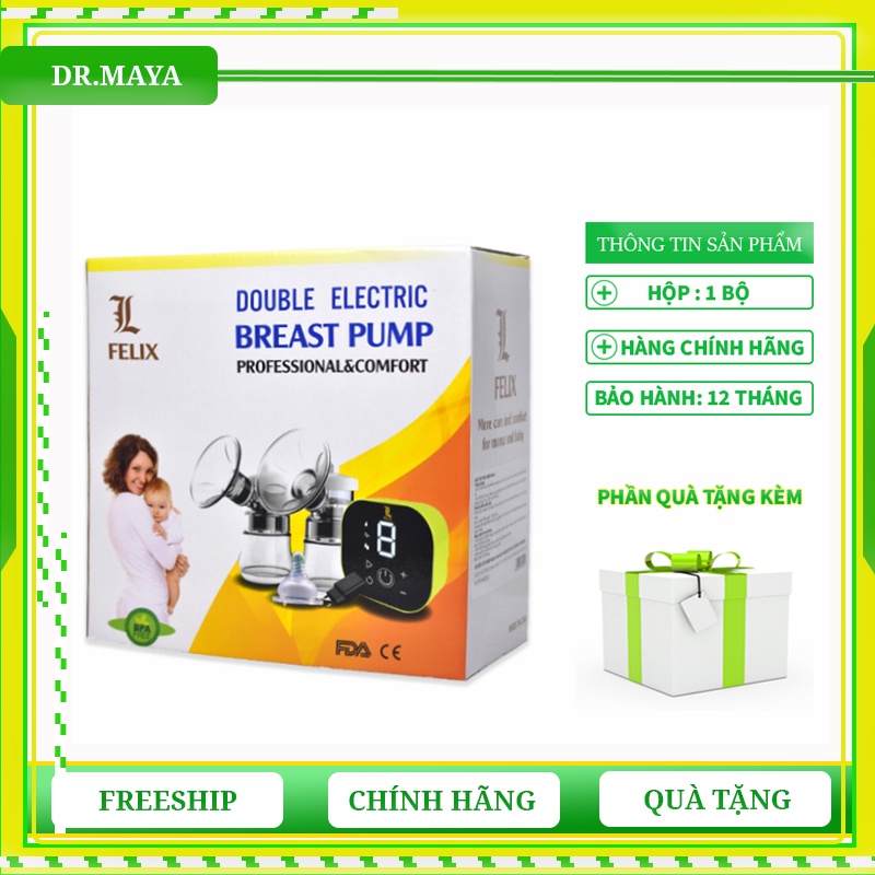 Máy hút sữa Điện Đôi Felix 9 cấp độ hút chuyên sâu ( Bảo Hành chính hãng 12 Tháng + Kèm phiếu)