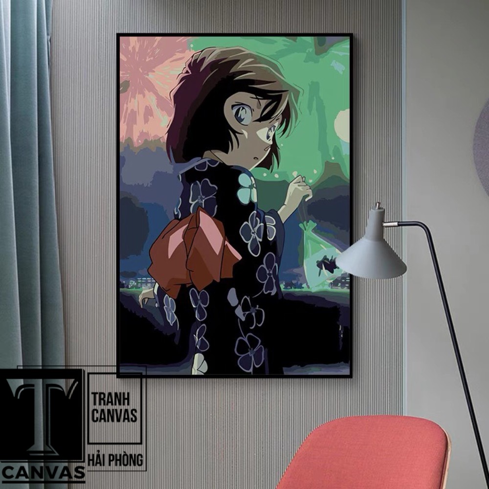 (Giá Xưởng) Tranh canvas treo tường, tranh Anime, truyện Conan CONAN01-11 (không kèm khung)