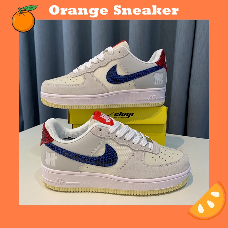 Giày_Nike AF1 Nam Nữ Thời Trang, Giày Air Force 1 Vệt Xanh Thời Trang Hàng Đẹp Full Box