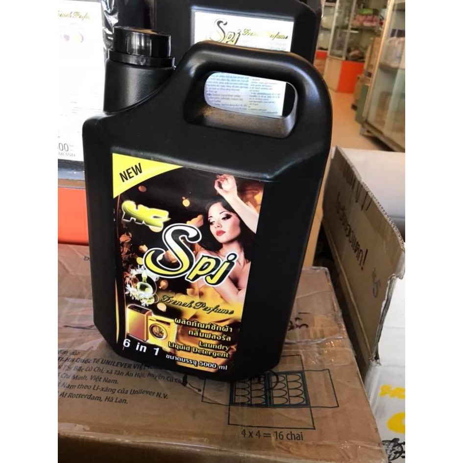 Nước giặt SPJ 5 lít 6in1 đen Thái Lan