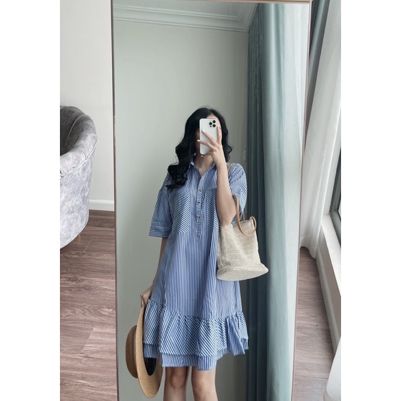 YUMINA DRESS - Váy sơ mi thiết kế bèo tầng nhẹ REGEN