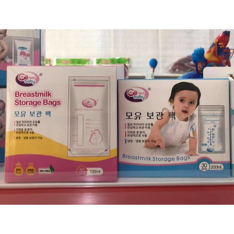 (Thái Bình)Túi trữ sữa GB BABY hộp 30 túi 100ml