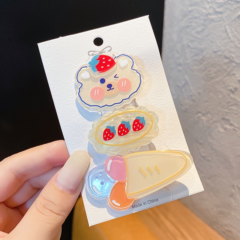 Kẹp Tóc Siêu Dễ Thương Phong Cách Hàn Quốc Dành Cho Bé Gái