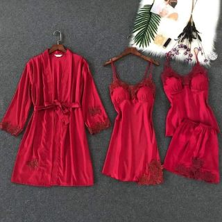 Set ngủ lụa 3 chi tiết