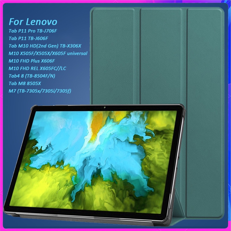 Ốp máy tính bảng da cho Lenovo Xiaoxin Tab p11 pro TB-J706F Tab M10 TB-X306X M10 FHD Plus X606F Tab M7 8