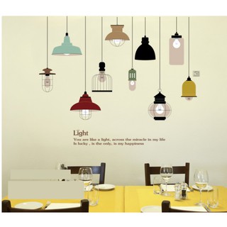 Decal Dán Tường Đèn Lồng Đẹp Khổ 130*90cm