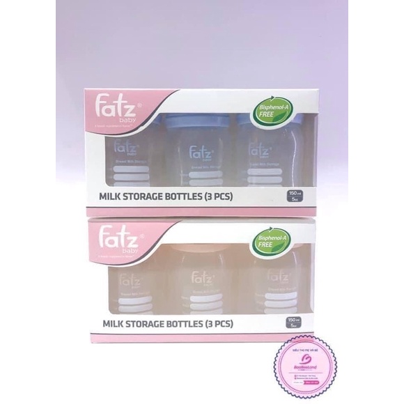 Bộ Set 3 Bình Trữ Sữa 150ml Fatz - BAABEELAND