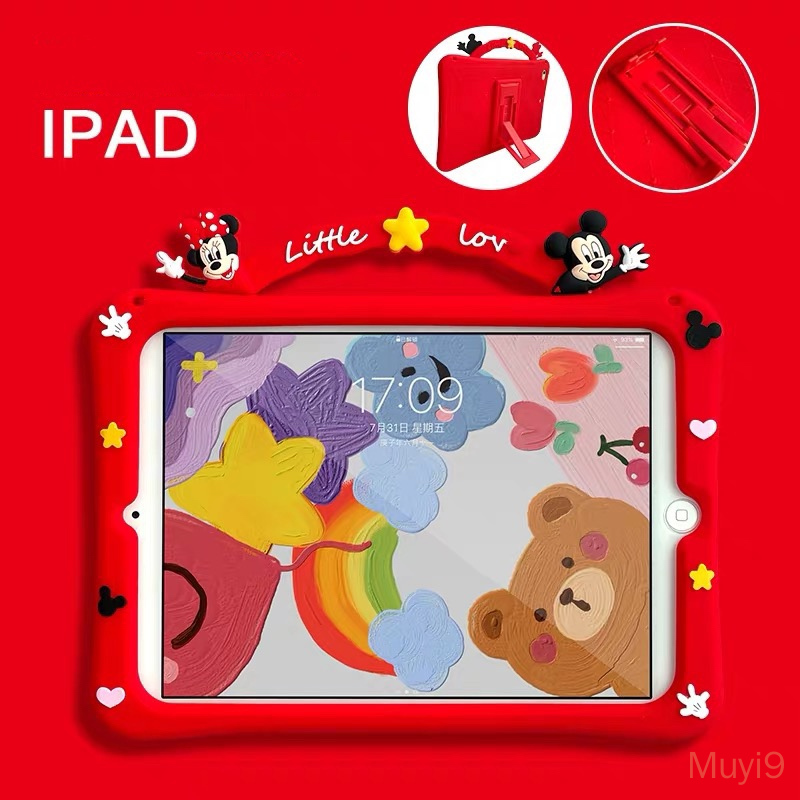 Ốp máy tính bảng hình Minnie cho IPad 2018 6/ipad Air2 ipad2/3/4 ipad6 10.2 Air4 10.9