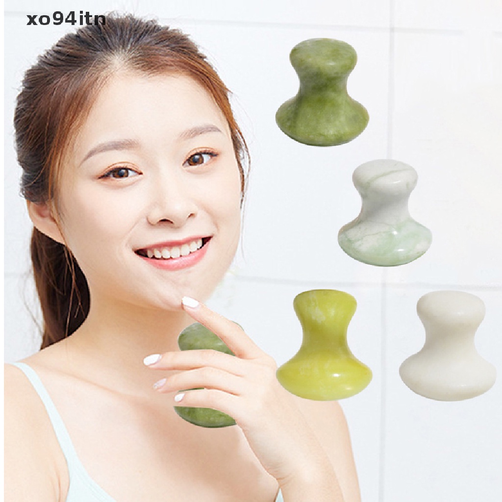 Dụng Cụ Mát Xa Lưng &amp; Chân Hình Nấm Bằng Ngọc Bích Tự Nhiên
