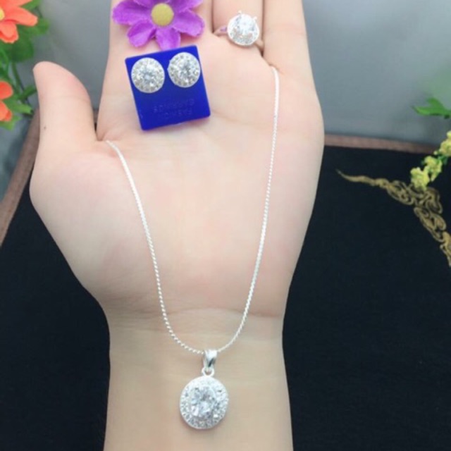 Bộ trang sức bạc ta hạt tròn
