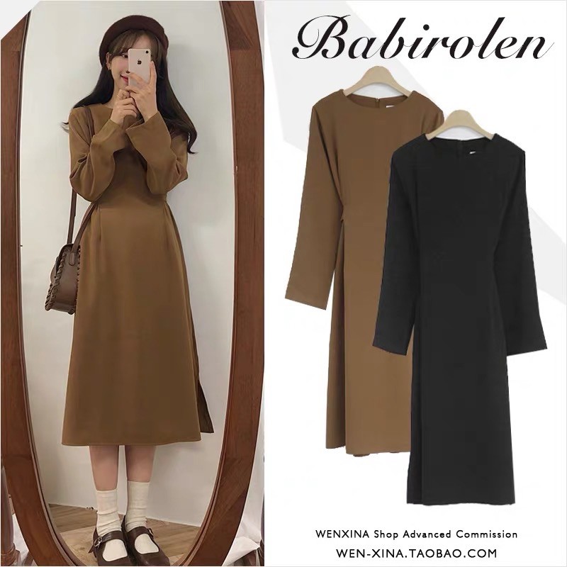 (ORDER - sẵn Đen L) Váy Moran phong cách hàn quốc vintage