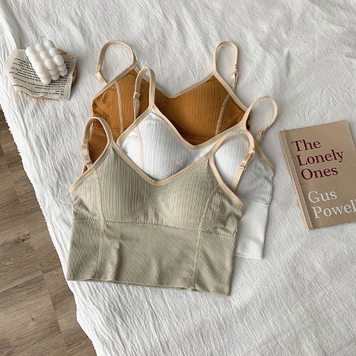 Áo Bra Croptop Cotton Viền Gân Tạo Eo Thon Hở Lưng - Khoét Lưng Free Size 40-55 Kg A916 (Video & Ảnh Thật) | BigBuy360 - bigbuy360.vn