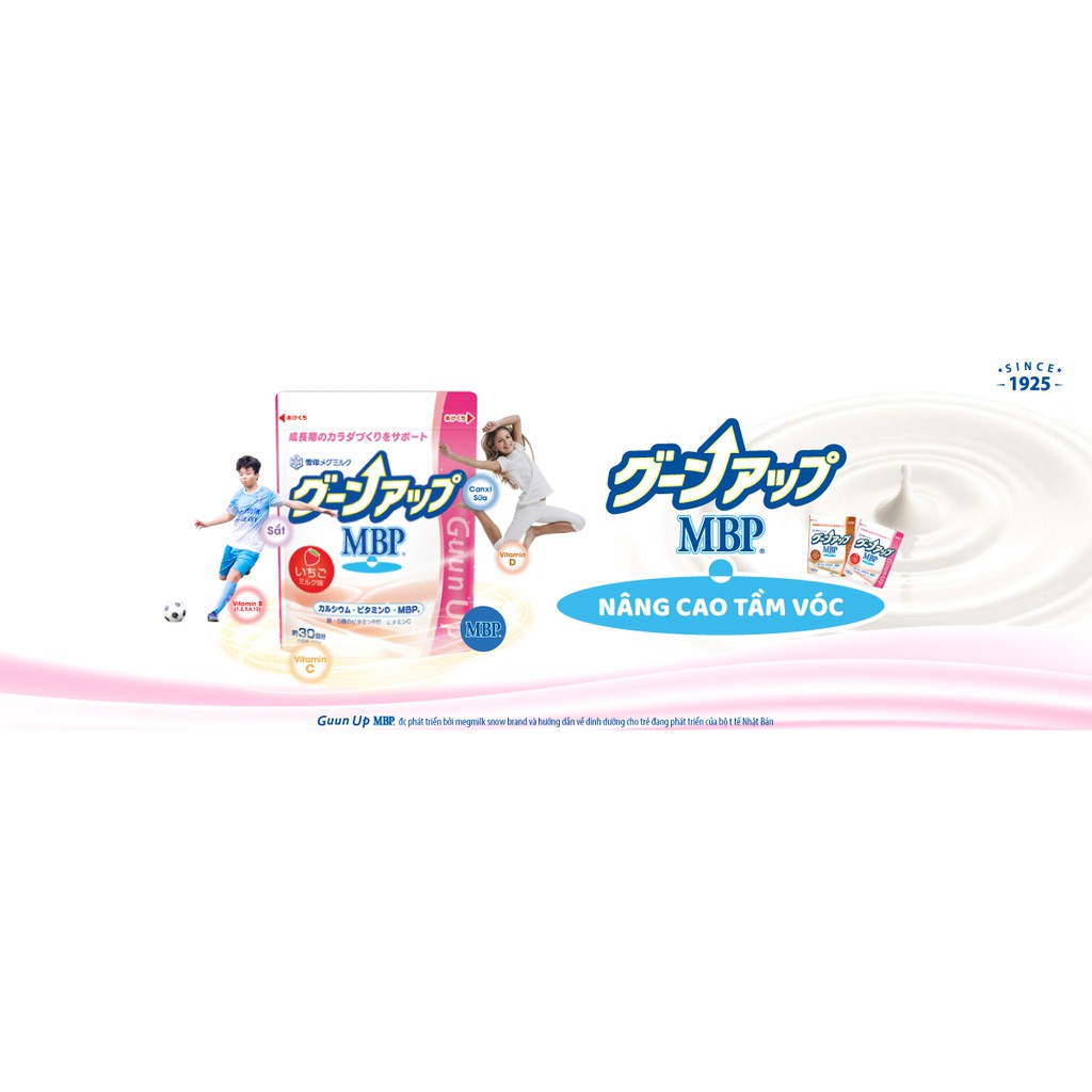 Sữa tăng chiều cao Guun up MBP® của Tập đoàn Megmilk Snow Brand Nhật – Vị Cacao