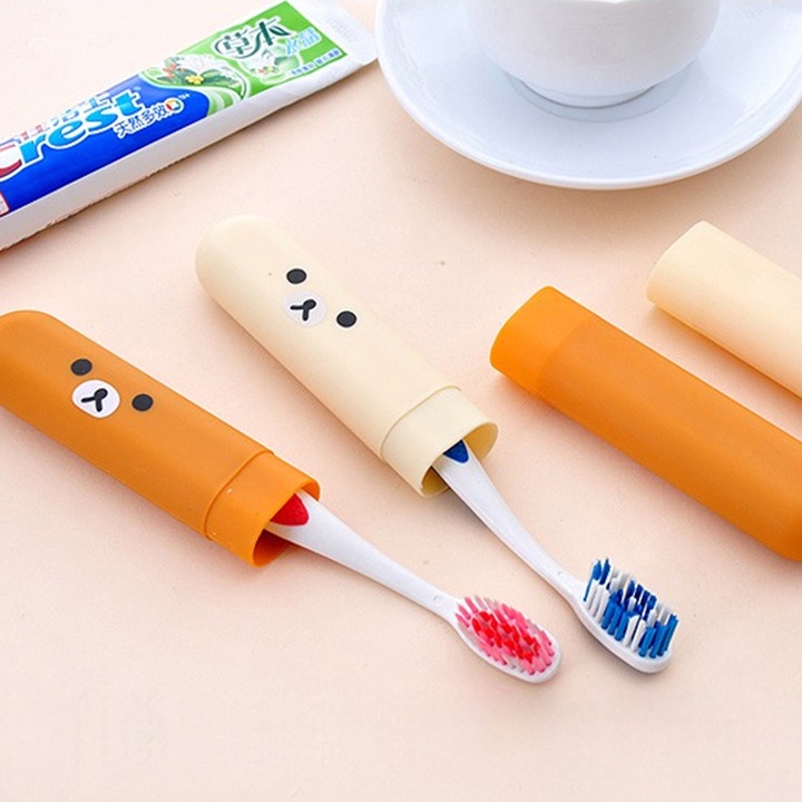 HỘP ĐỰNG BÀN CHẢI ĐÁNH RĂNG DU LỊCH HÌNH GẤU THỎ MÈO KITTY DOREMON ... SIÊU XINH