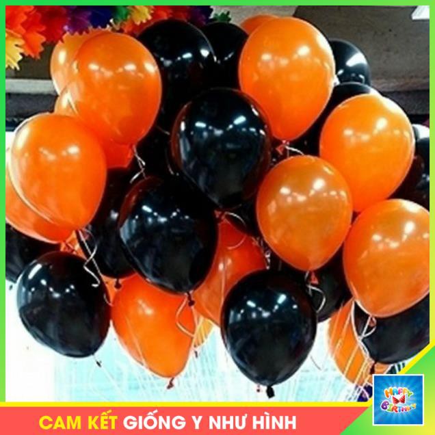 Set 50 bóng cao su đen và cam (Trang trí Halloween) #TrangTriSinhNhat