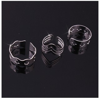 Sét 3 chiếc nhẫn màu trắng