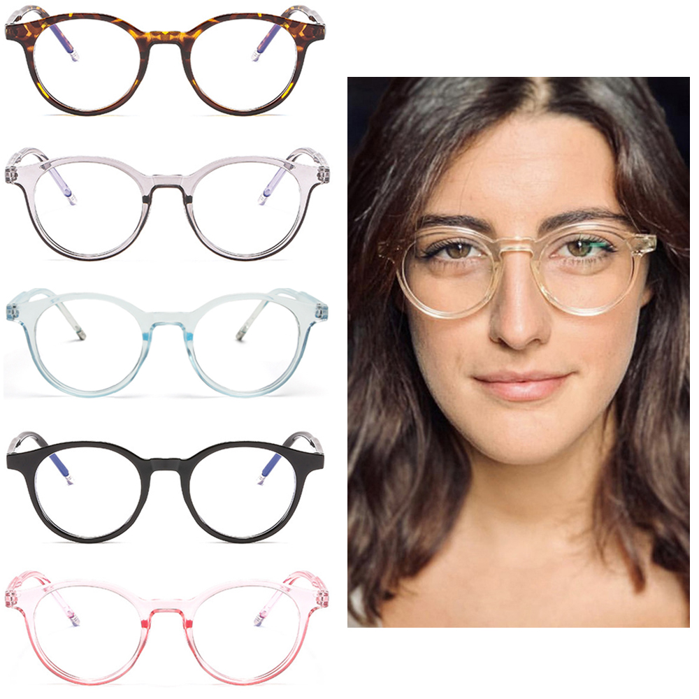 Mắt Kính Gọng Tròn PC Siêu Nhẹ Chống Bức Xạ Thời Trang Cho Nam Và Nữ