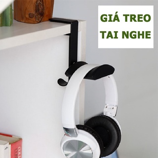Giá Treo Tai Nghe ; Giá Đỡ Headphone; Móc Kim Loại Kẹp Cạnh Bàn, Gắn Lên Giá Sách
