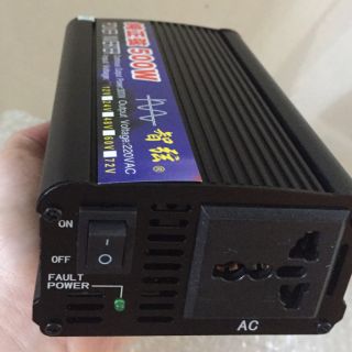 Bộ đổi điện sin chuẩn 500w 12v sang 220v, kích sin chuẩn 500w