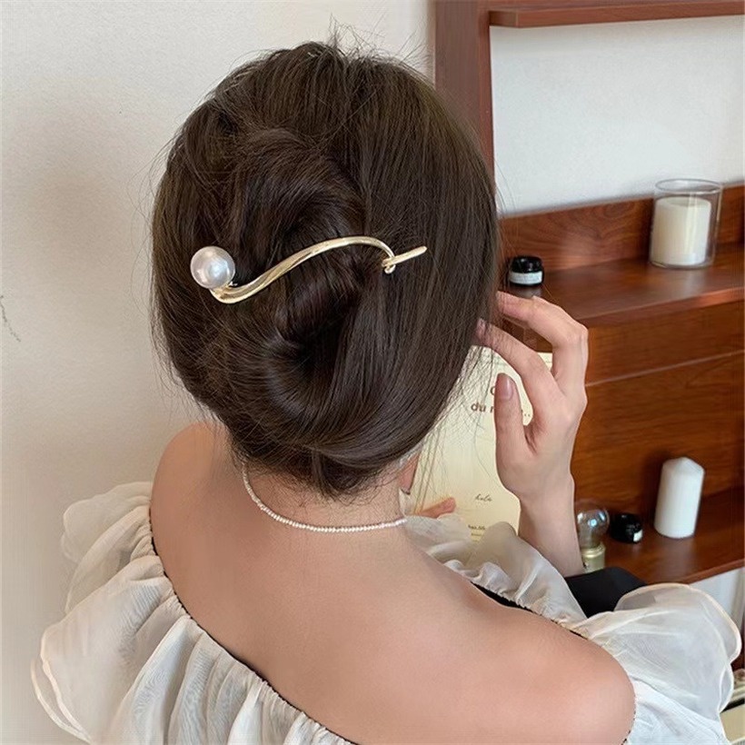 Kẹp Tóc Đính Ngọc Trai Nhân Tạo Thời Trang Hàn Quốc