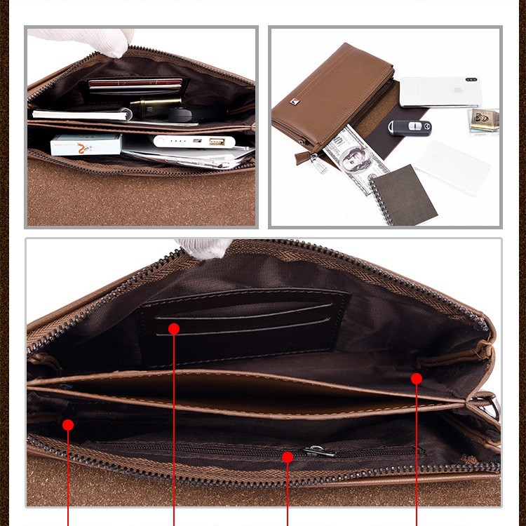Túi Clutch Cầm Tay Nam Kiểu Dáng Basic Có Dây Đeo C2213