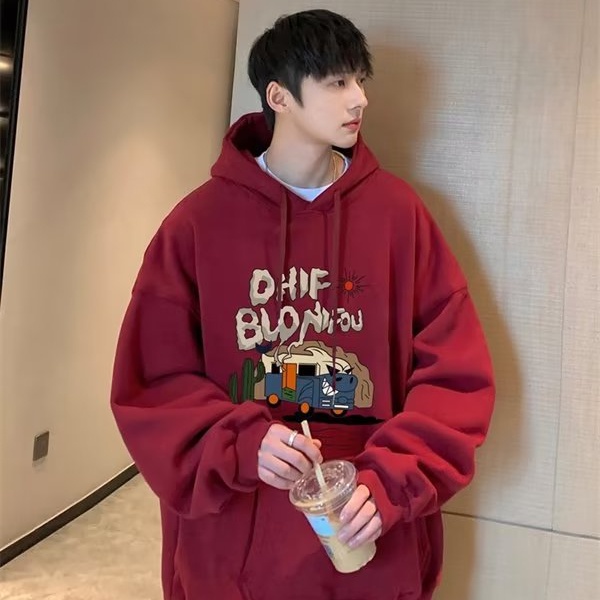 Áo hoodie Lông Cừu In Hình Đồ Họa Thời Trang Cho Nam