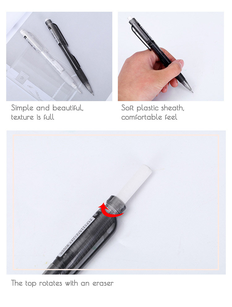 Bút Chì Bấm 0.5 / 0.7mm Kèm Cục Tẩy Tiện Dụng Chất Lượng Cao