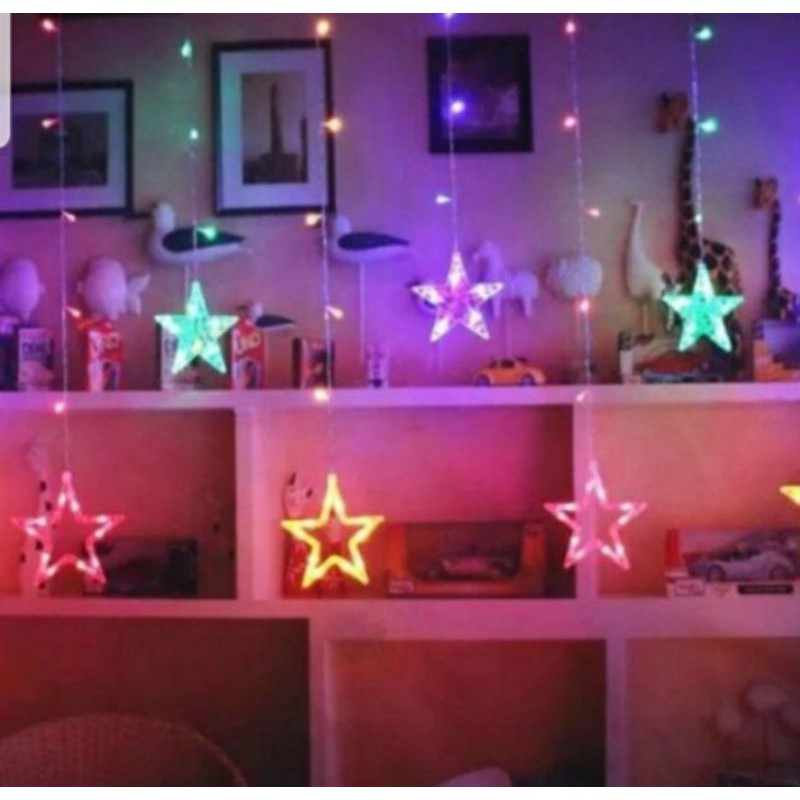 Dây đèn led trang trí rèm sao thả
