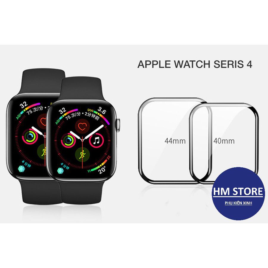 Kính cường lực - Cường lực cho Apple Watch full màn hình, chống va đập, cọ xát