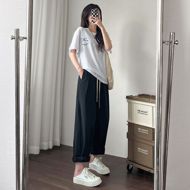 Quần dài BH lưng cao ống rộng thời trang cho nữ