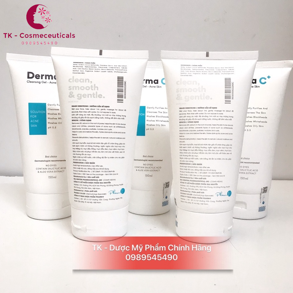 Sữa Rửa Mặt Derma C Dành Cho Da Dầu Mụn - 150ml