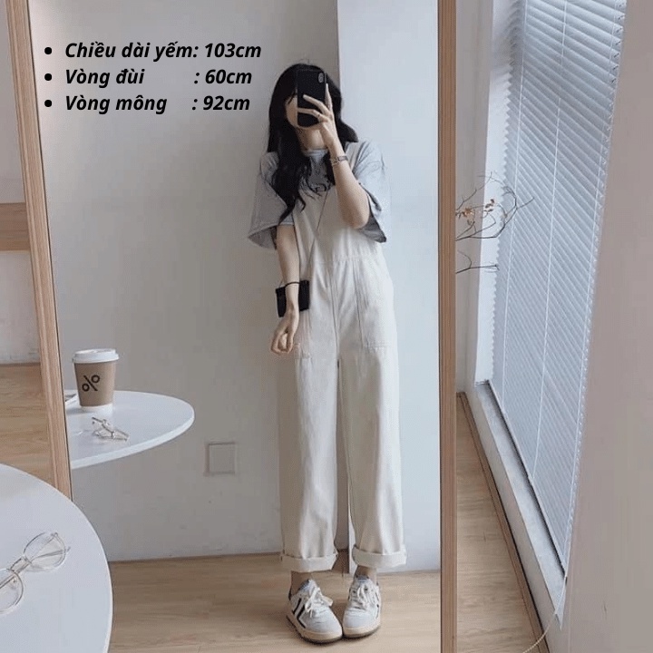 Set yếm, Sét yếm quần hai món chất kaki phong cách ulzaang GODO Y04