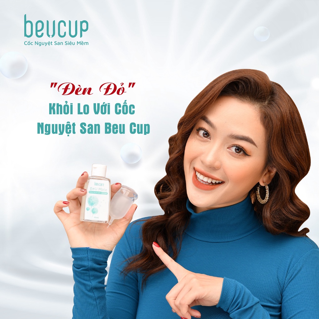 combo 2 Cốc Nguyệt San BeUCup Chính Hãng,100% Silicol Y Tế Wacker Đức siêu mềm,Đạt