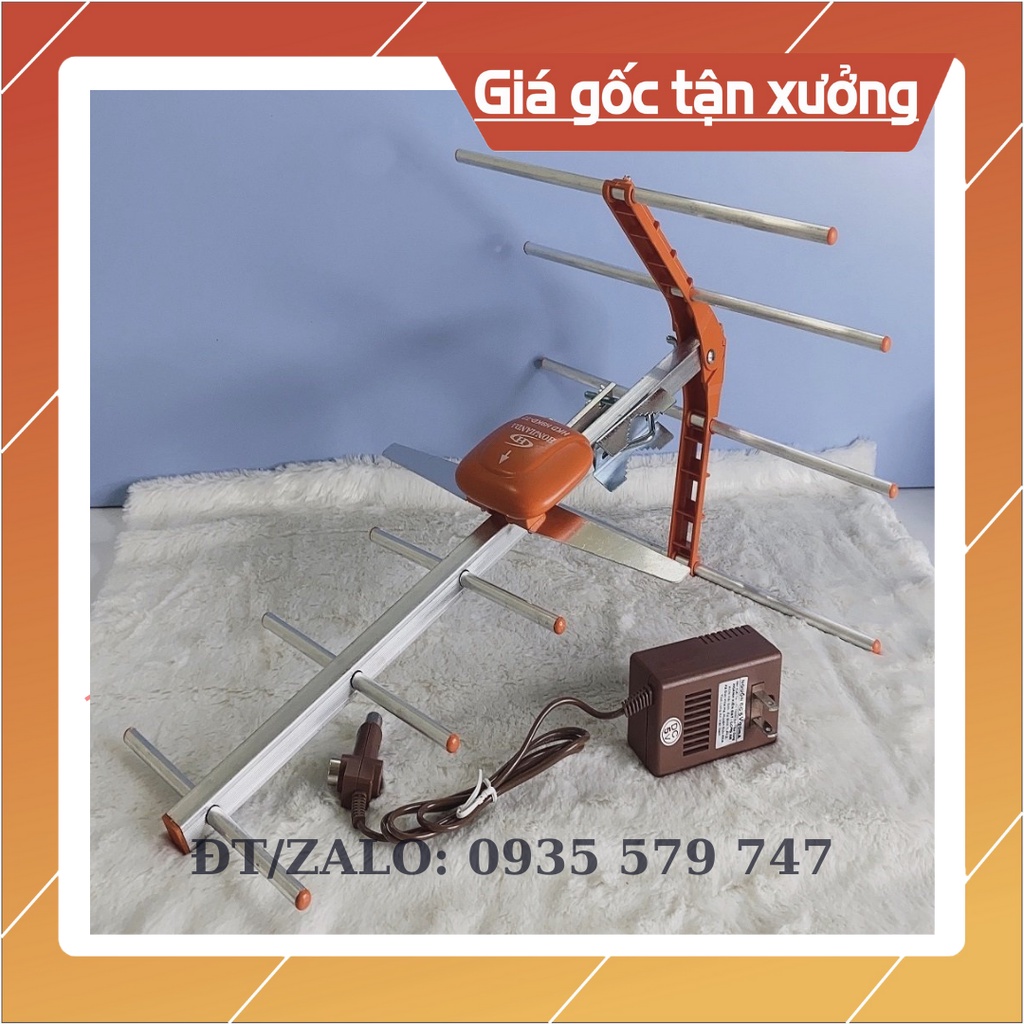 Anten HKD H9 có khuếch đại, có cục nguồn adapter 5V thu sóng truyền hình mặt đất cực mạnh